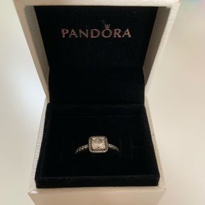 Pandora Square Sparkle Ring